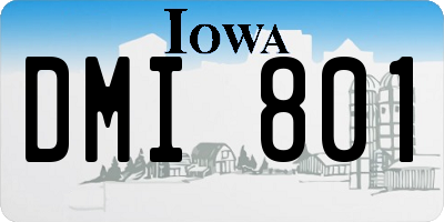 IA license plate DMI801