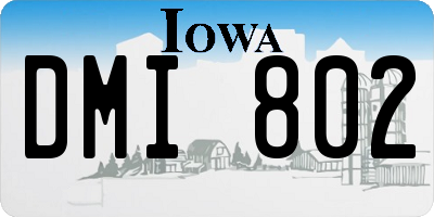 IA license plate DMI802