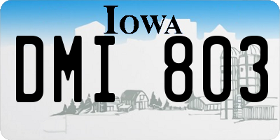 IA license plate DMI803