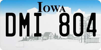 IA license plate DMI804
