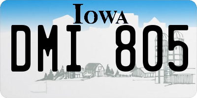 IA license plate DMI805