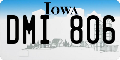 IA license plate DMI806