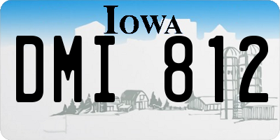 IA license plate DMI812
