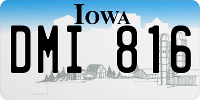 IA license plate DMI816