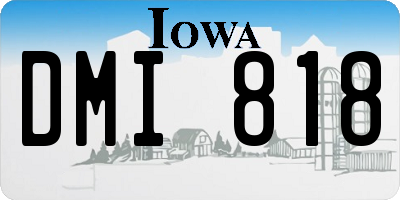 IA license plate DMI818