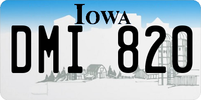 IA license plate DMI820