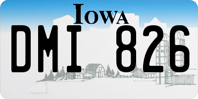 IA license plate DMI826