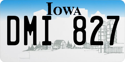 IA license plate DMI827