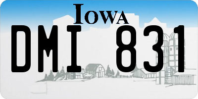 IA license plate DMI831