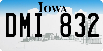 IA license plate DMI832