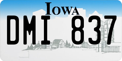 IA license plate DMI837