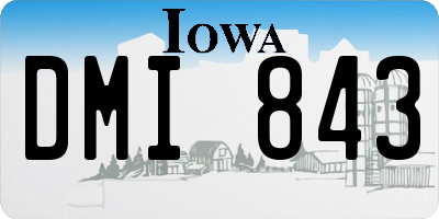 IA license plate DMI843
