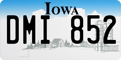 IA license plate DMI852