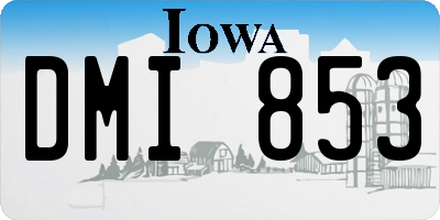IA license plate DMI853