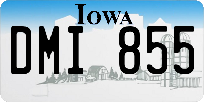 IA license plate DMI855