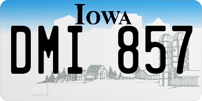 IA license plate DMI857