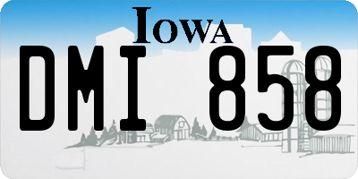 IA license plate DMI858