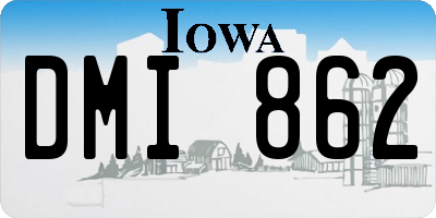 IA license plate DMI862