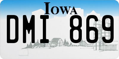 IA license plate DMI869