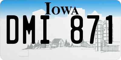 IA license plate DMI871