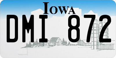 IA license plate DMI872