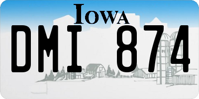 IA license plate DMI874