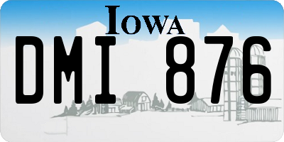 IA license plate DMI876
