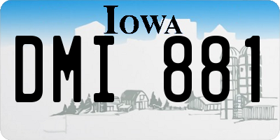IA license plate DMI881