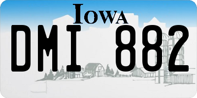 IA license plate DMI882