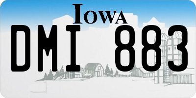 IA license plate DMI883