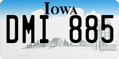 IA license plate DMI885