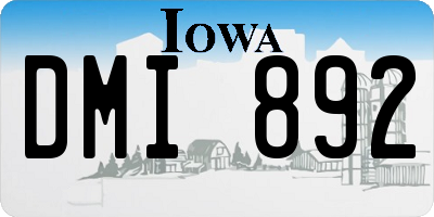 IA license plate DMI892
