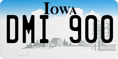 IA license plate DMI900