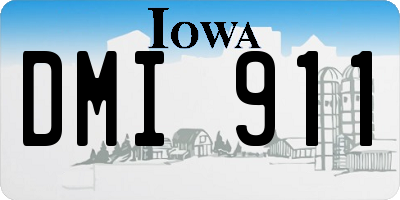 IA license plate DMI911