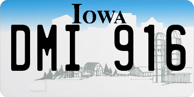 IA license plate DMI916