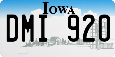 IA license plate DMI920