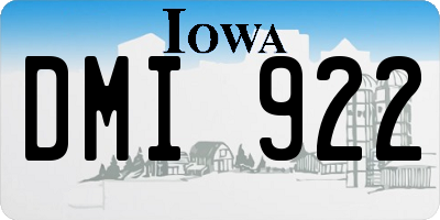IA license plate DMI922