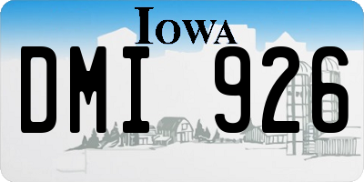 IA license plate DMI926