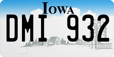 IA license plate DMI932