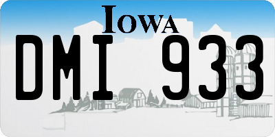 IA license plate DMI933