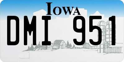 IA license plate DMI951