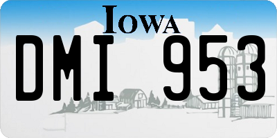 IA license plate DMI953