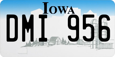 IA license plate DMI956