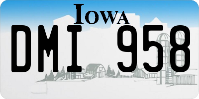 IA license plate DMI958