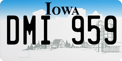 IA license plate DMI959