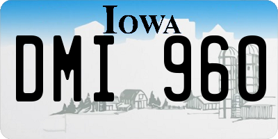 IA license plate DMI960