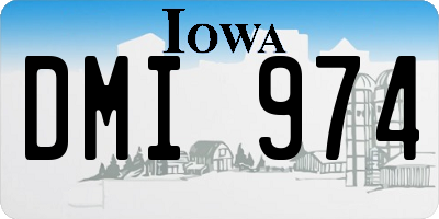 IA license plate DMI974