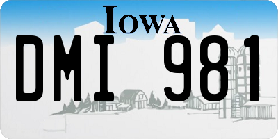 IA license plate DMI981