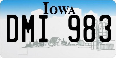 IA license plate DMI983