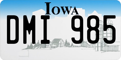 IA license plate DMI985